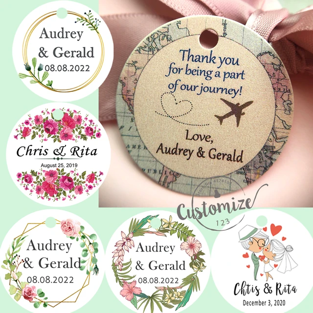 100/120 pezzi, etichette personalizzate per matrimoni, etichette, etichette  bomboniere, personalizzate, compleanno, battesimo, etichette rotonde per  foto - AliExpress