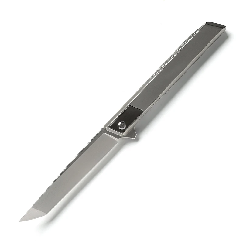 DICORIA Djinn Тактика Складной нож шарикоподшипник M390 лезвие титановая ручка Кемпинг Охота Ножи для выживания на открытом воздухе EDC инструменты - Цвет: Gray