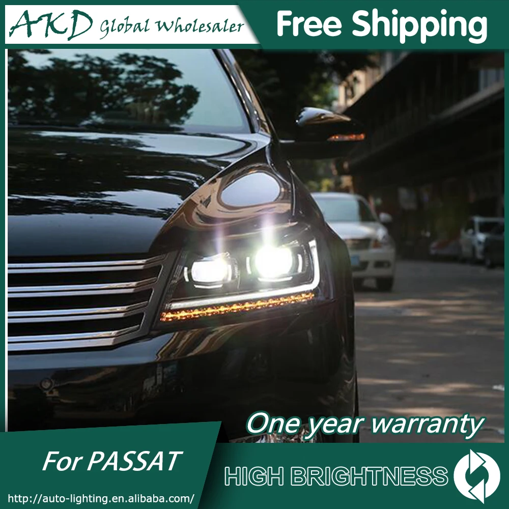 Tuning Phare Daylight LED DRL look VW Passat B7 3C 10- noir FK AUTOMOTIVE