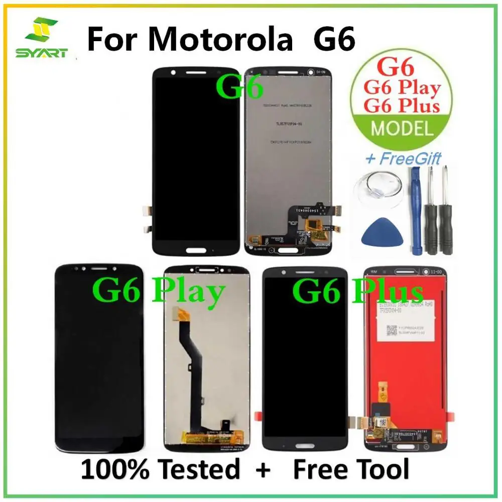 Дешево Для Motorola G6 Play Plus ЖК дисплей с сенсорным экраном дигитайзер сборка запасные части для Moto G6 G6Play G6Plus font b lcd b font экраны