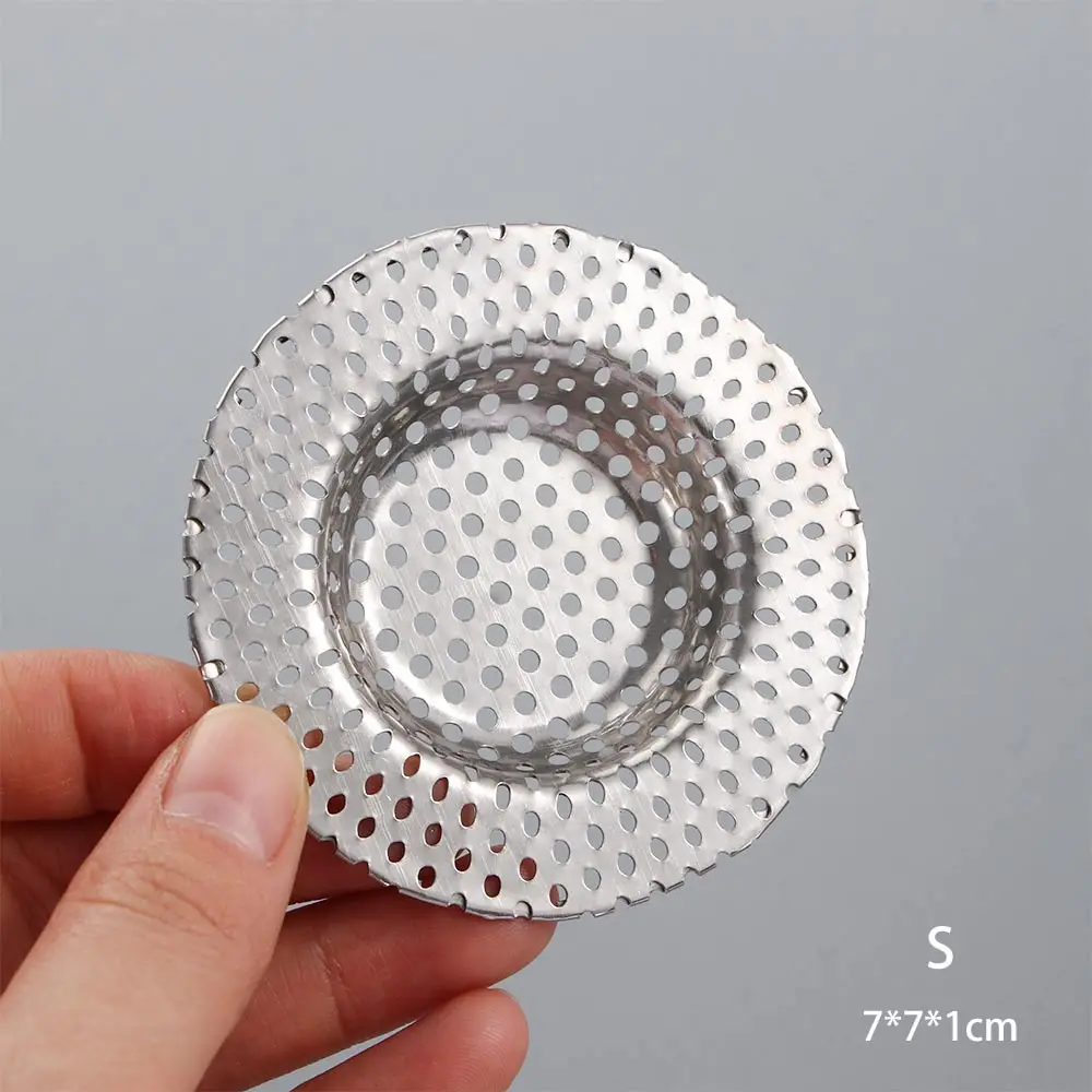 Practical Stainless Steel Full-hole Hair Filter Kitchen Bathroom Sink Floor Drain Anti-blocking Home Supplies Accessories Tools