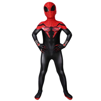 

Kids Marvel Comics Superior Spider-Man Costume Spiderman Peter Parker Cosplay Jumpsuit Mask Halloween Superhero Zentai Outfit