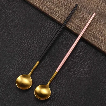

19.6cm Long Handle Mixing Spoon Stirring Cold Drink Milk Tea Honey Ice Spoons Luxury Measuring Spoons Barware Drinking Tool