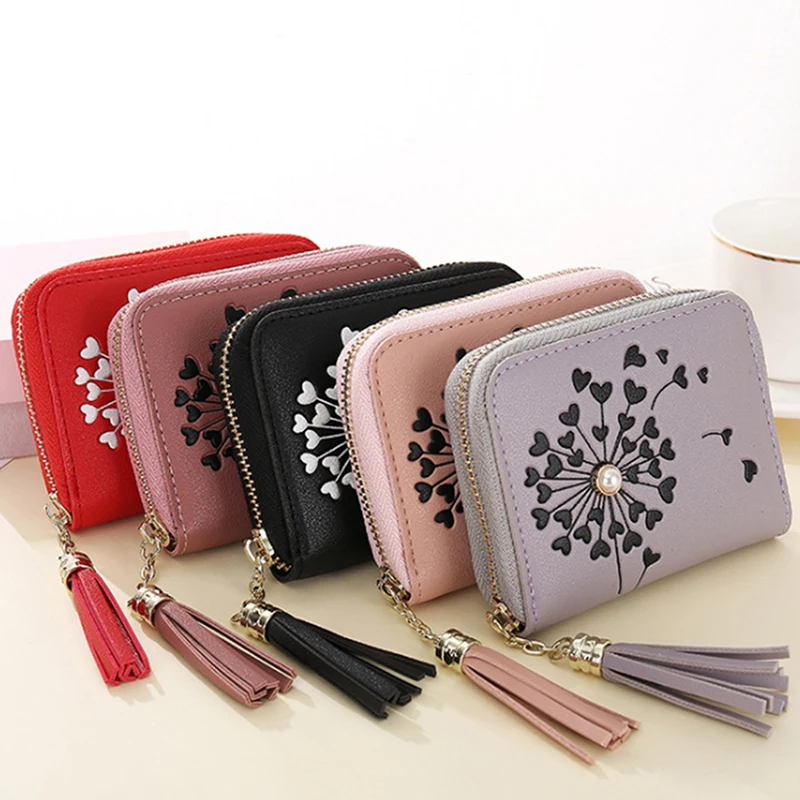 

Women Wallets 2019 Small Wallets Women Tassel Zipper Mini Short Wallet Ladies Clutch Card Holder Carteras Muje