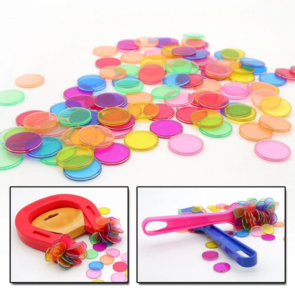 100pcs Magnetic Rod Metal-ring Bingo Chips Kids Montessori Science  Experiment Educational Toys Stick With Plastic Coin Classroom - Science -  AliExpress