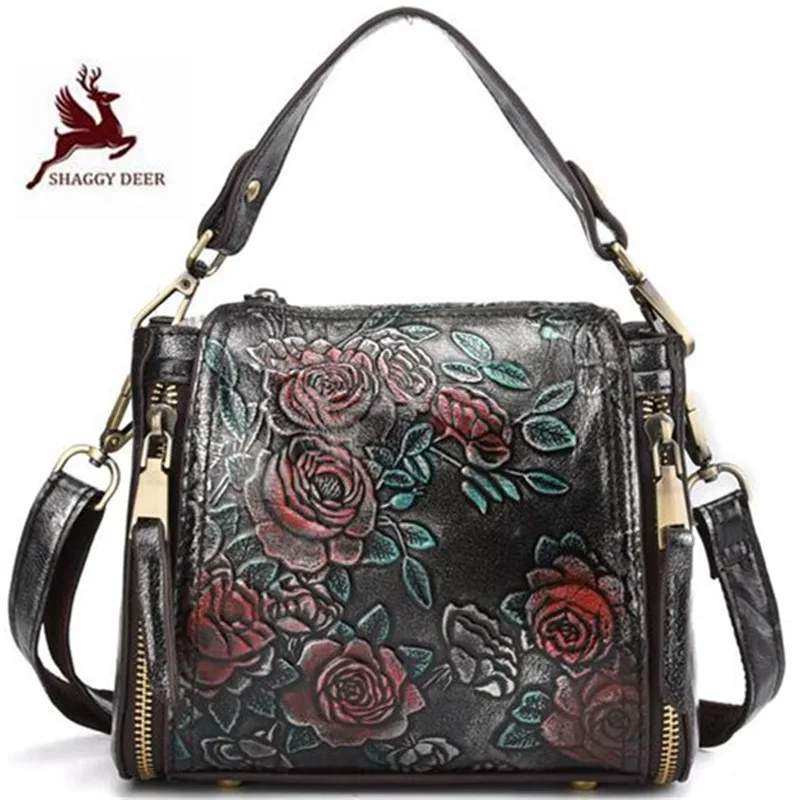 

Square Western Style Single Shoulder Flap Vintage Zipper High Quality Cowhide Fashion Handbags