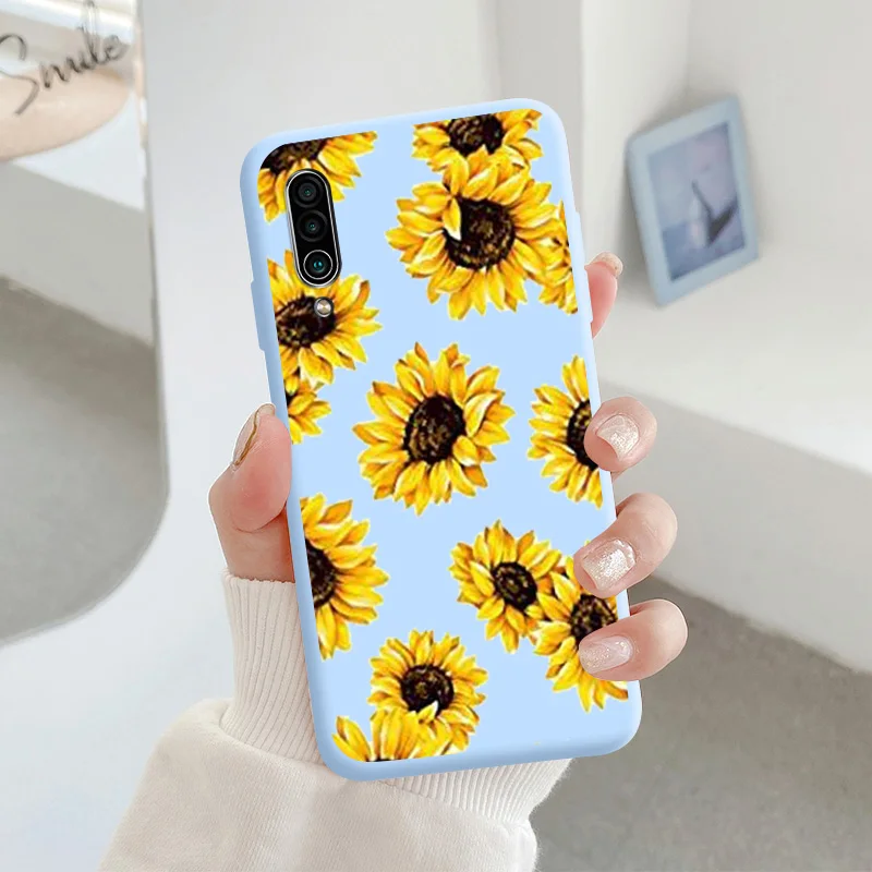 For Meizu 16xs Protective Shell Silicone Soft Shell Phone Case Candy Color Case Fashion Silicone Color Chrysanthemum cases for meizu Cases For Meizu