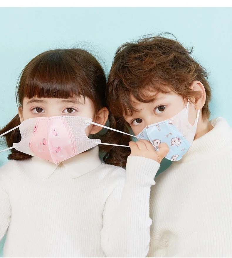 

5pcs Ready Stock 3d Kids PM2.5 Disposable Mouth Masks, Professional 4-Layer Thicker Anti Dust Breathable Earloop Face Mask
