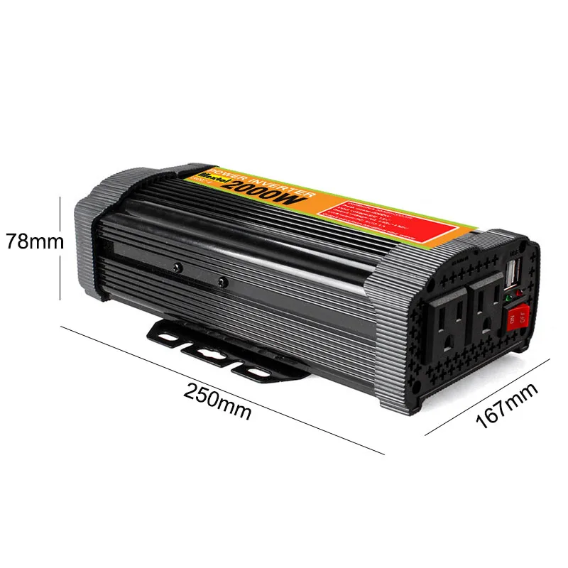 Эффективный Макс 4000 Вт модифицированный синус W ave инвертор DC12V к AC110V 50 Гц усилитель конвертера мощности для автомобильного инвертора бытовой DIY