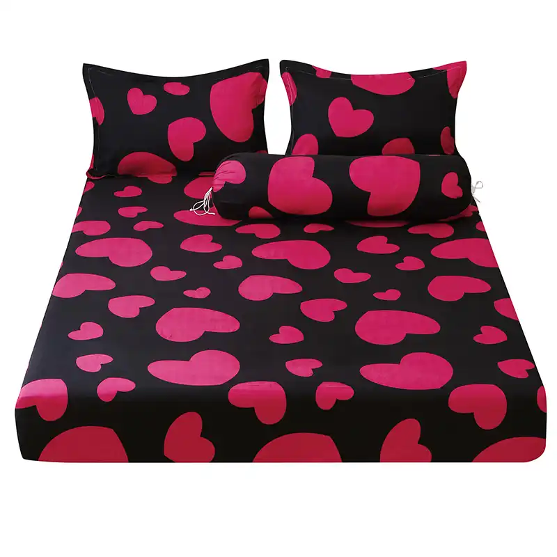 Literie Drap Housse Double Reine King Size Housse De Matelas Avec Quatre Coins Bande Elastique Maison Hotel Decor 100 Polyester Couverture De Lit Aliexpress