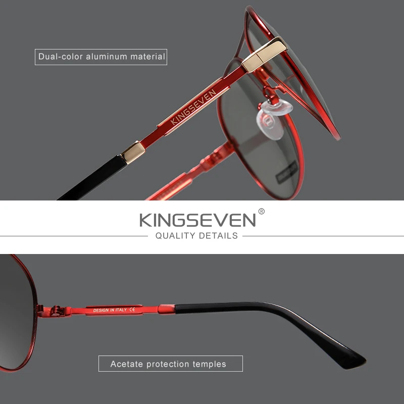 KINGSEVEN NUOVI occhiali da sole in alluminio da uomo di moda occhiali da sole polarizzati da pesca guida occhiali da sole da uomo di marca UV400 lenti fotocromatiche_voghion.com