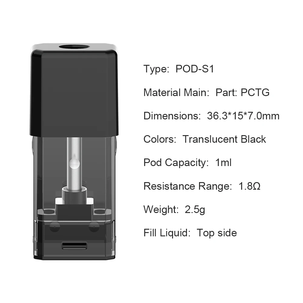 8 шт./упак. VOOPOO Drag Nano Pod 1 мл картридж 1.8ohm Vape с верхним наполнением E Замена