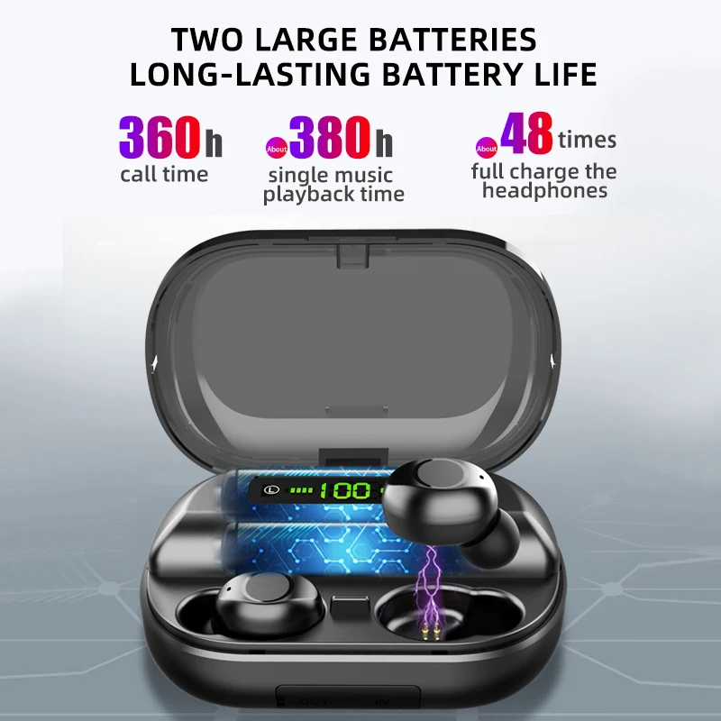 TWS наушники V12 с поддержкой Bluetooth 5 0 и защитой класса IPX7|Наушники гарнитуры| |