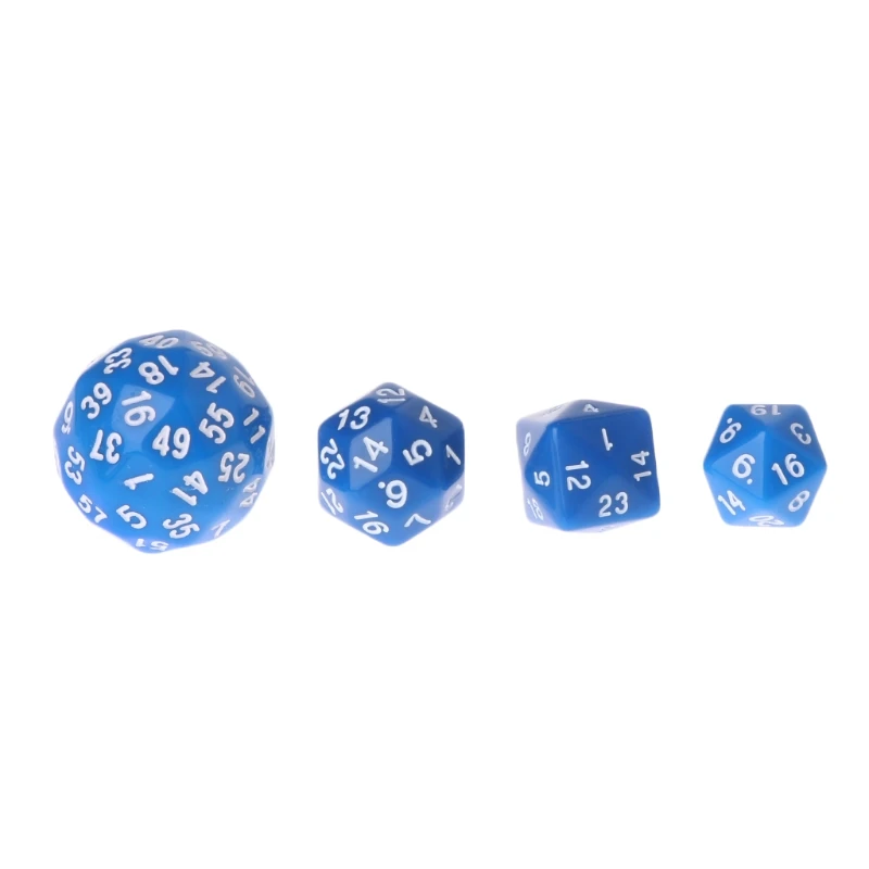12 шт./компл. многосторонние полигедрические игральные кости D4 D6 D8 D10 D12 D20 D24 D30 D60