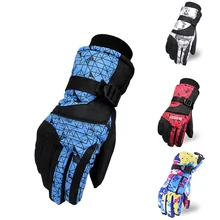 Новые перчатки для сноуборда, лыж для женщин/мужчин, перчатки для снегохода, мотоциклетные Зимние перчатки для верховой езды, ветрозащитные водонепроницаемые зимние перчатки унисекс