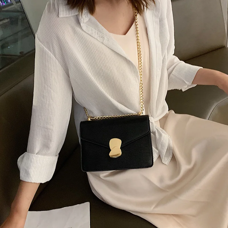 

JIULIN Slanted lady 2019 new lizard chain bag forest leisure single shoulder small square bag