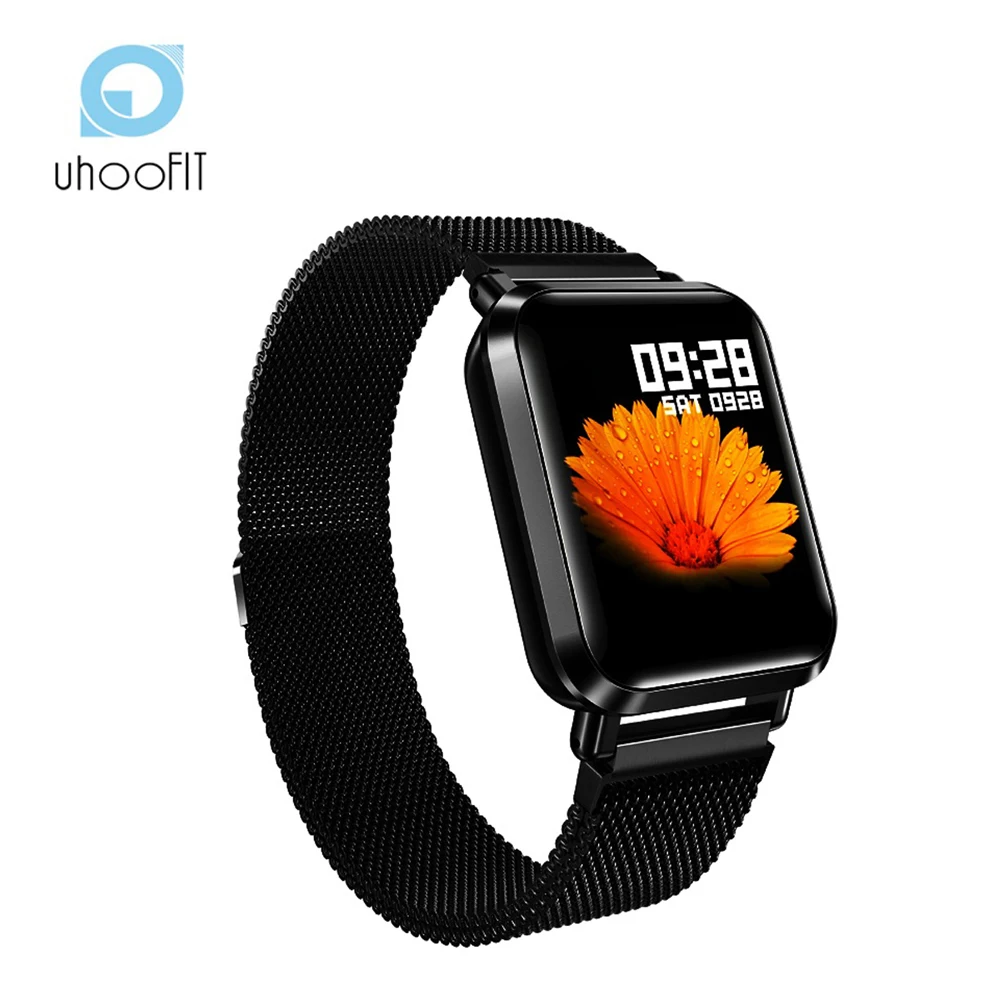 Uhoofit Смарт часы для мужчин Спорт IP68 полный экран сенсорный Браслет фитнес трекер