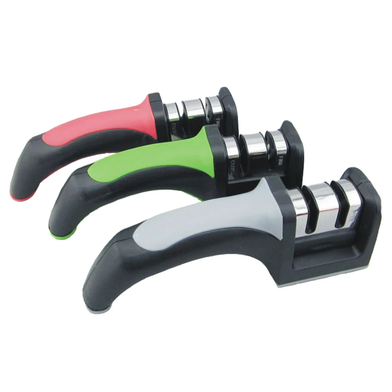 Multifunctional Knife Grinder Two Groove Tungsten Steel Ceramic Grindstone Manual Domestic Grinding Stone Kitchen Cooking Tools | Дом и сад