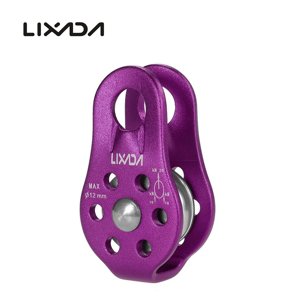 Розовый Lixada 20KN фиксированное зубчатое скальное крепление для альпинизма фиксированный одиночный шкив скалолазание спасение высокая высота перевозки одиночный шкив - Цвет: Розовый