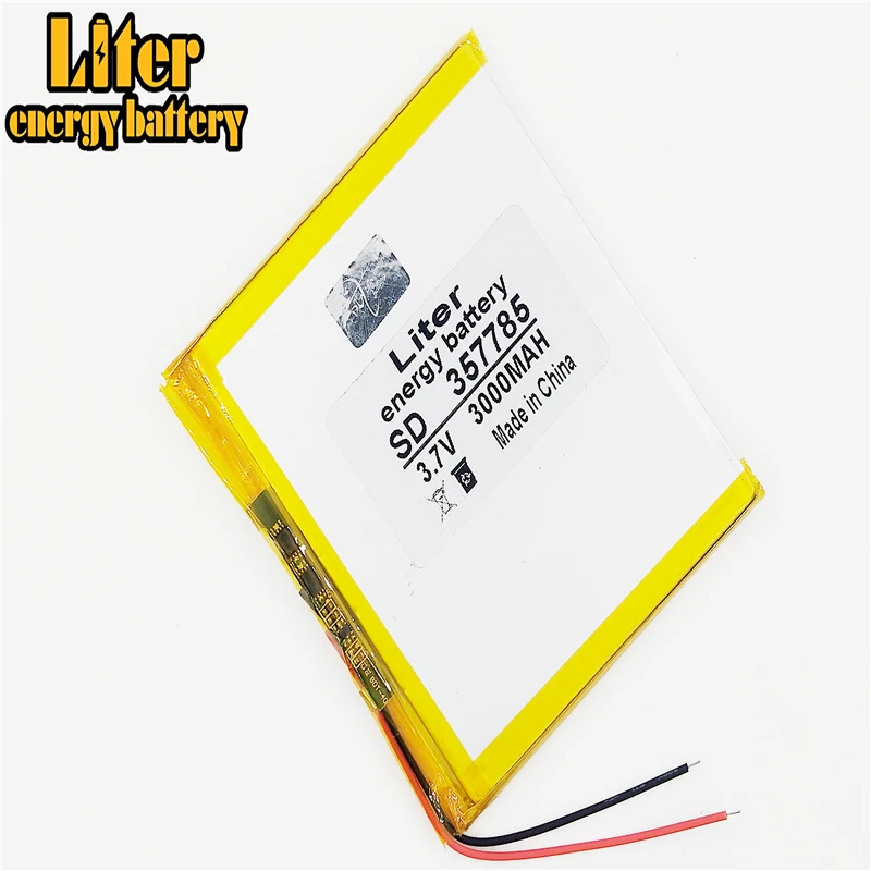 

357785 3.7V 3000mAh 357585 high quality customized rechargeable li-Tablet polymer battery