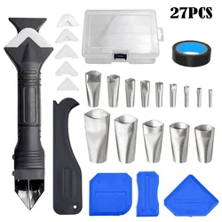 Trousse à outils 3 en 1 pour dissolvant de mastic, pour pelle à colle en plastique, Angle mort, 27 pièces/ensemble 