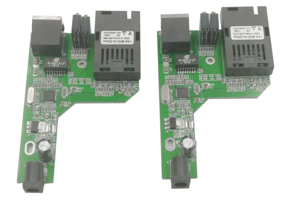 10/100 м Fast Ethernet оптоволоконный медиа-конвертер трансивер переключатель наполовину доска однорежимный одинарный волоконно SC 20 км