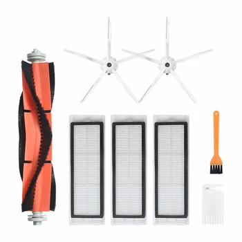 

2 Side Brush + 1 Roller Brush + 3 Filter Net for Xiaomi S50 S55 S60 T4 T6 Robot Vacuum Cleaner Replacement Parts Accessories