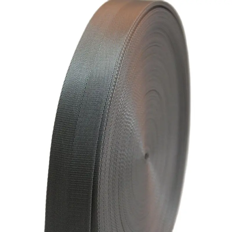 

32mm 1.2 Inch Nylon Herringbone Webbing Tape For Bag Strap High Quality Grey Color