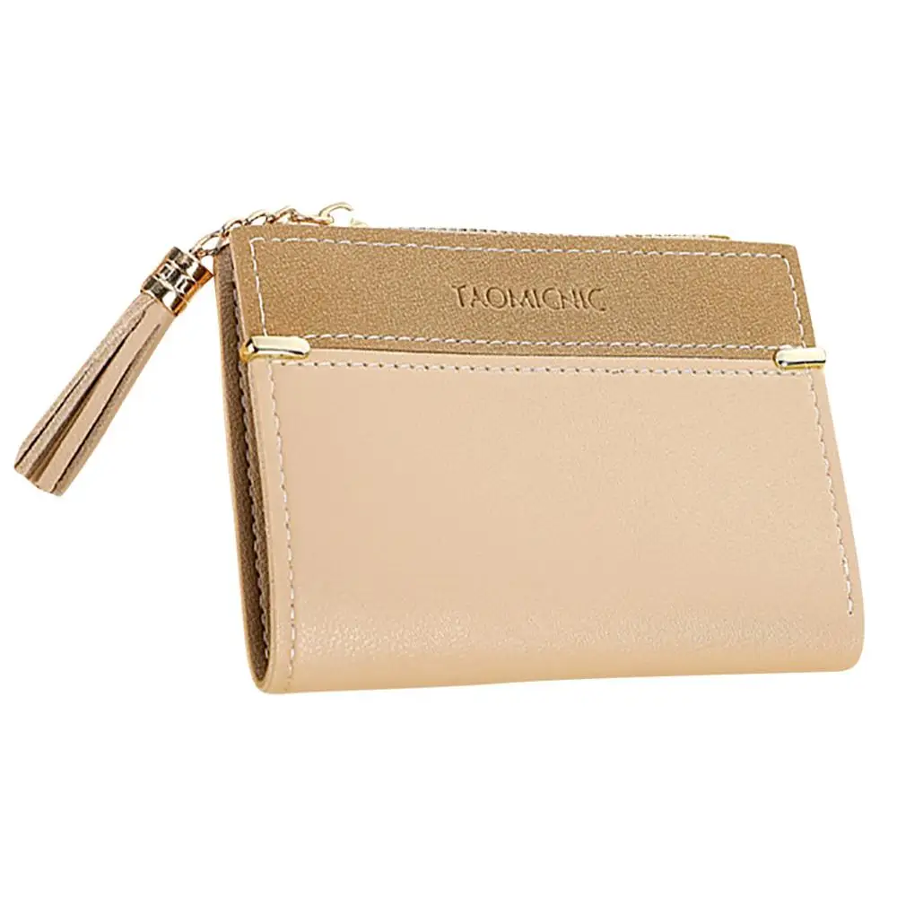 Для женщин короткий Для женщин кожаный бумажник для кредитных карт небольшой Элитный бренд дамы сумка женский клатч кошелек-зажим для денег кошелек - Цвет: Хаки