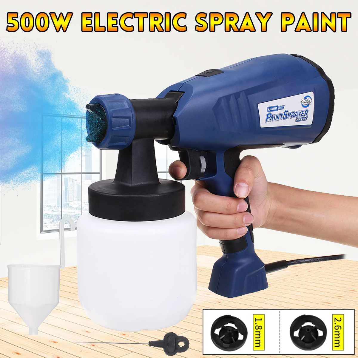 Doersupp 220-240 В 500 Вт электрические пульверизаторы распылители краски безвоздушный распылитель краски Электрический авто мебель стальное покрытие аэрограф