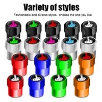 AUTCOAT 4Pcs/Set Tire Valve Caps, Premium Metal Rubber Seal Tire Valve Stem Caps, Dust Proof Covers Universal fit for Cars 3