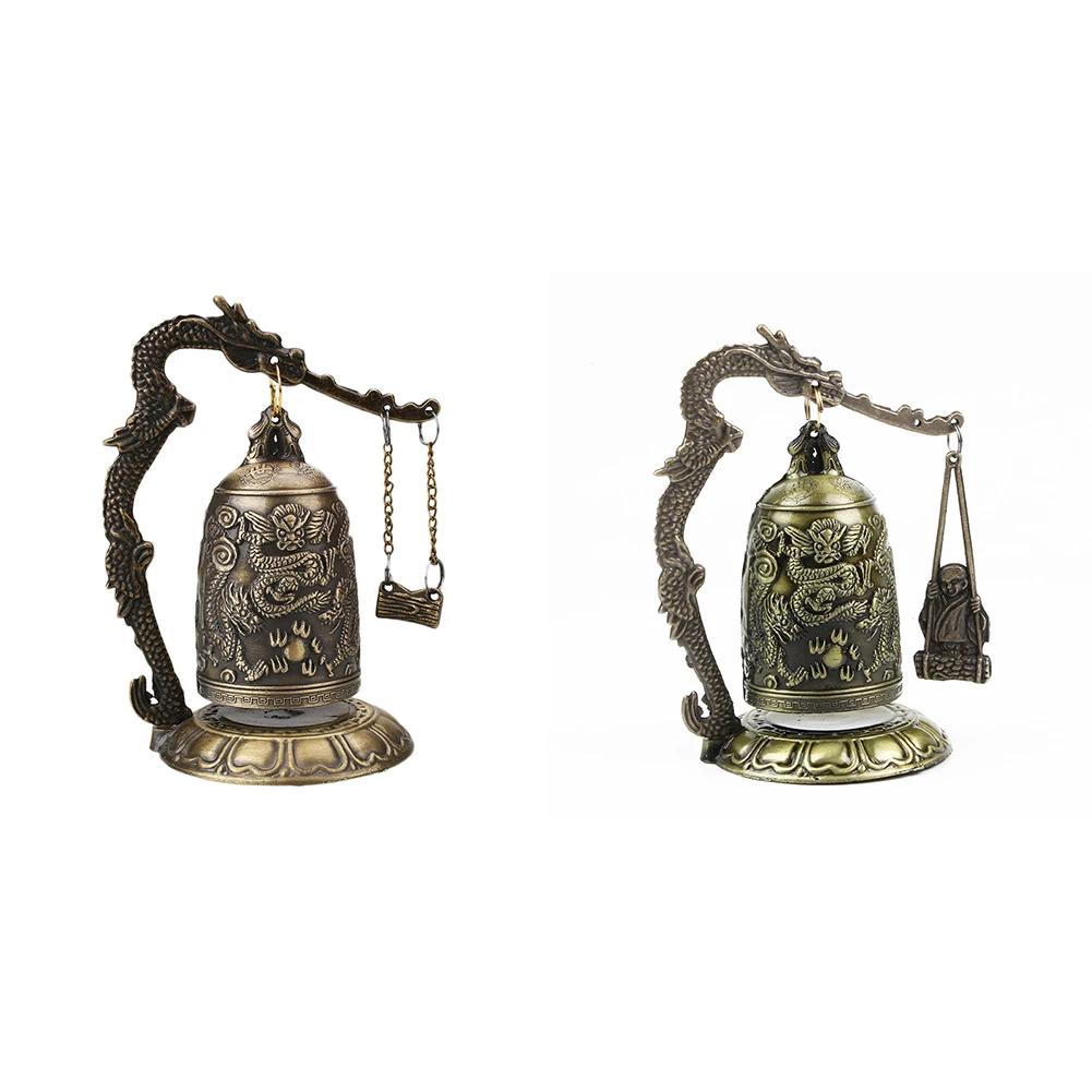 Коллекционные Антикоррозийные латунные бронзовые резные портативные легкие подарочные часы статуя колокольчик с драконом декоративные высокопрочные домашние часы