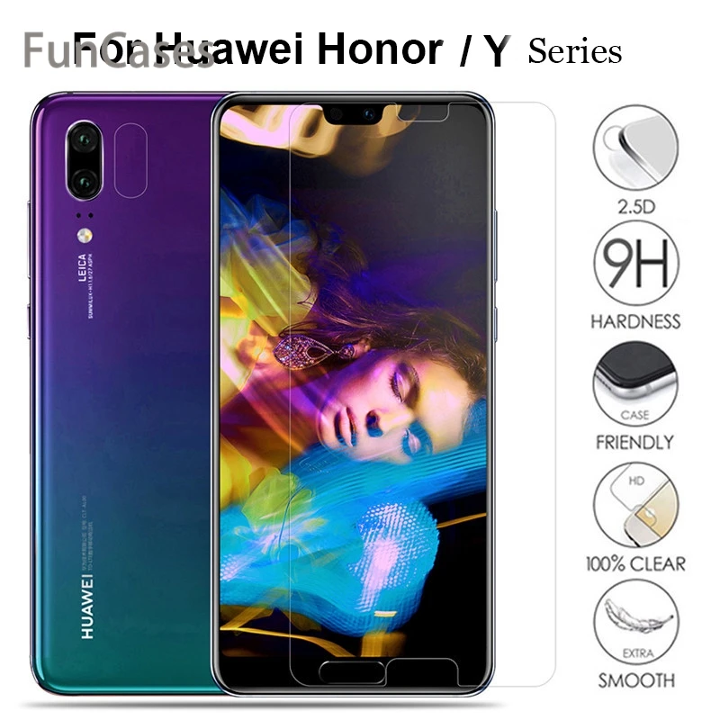 Tempered Glass for Huawei Honor 7A 7C Pro 5.7 Screen Protector Protective on Y6 Prime 2018 Y9 Y7 Y5 | Мобильные телефоны и