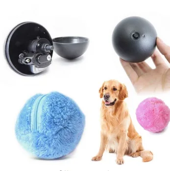 

Magic Automatic Ball Chew Plush Floor Clean Toys Roller Ball Dog Cat Toy Activation Electric Pet