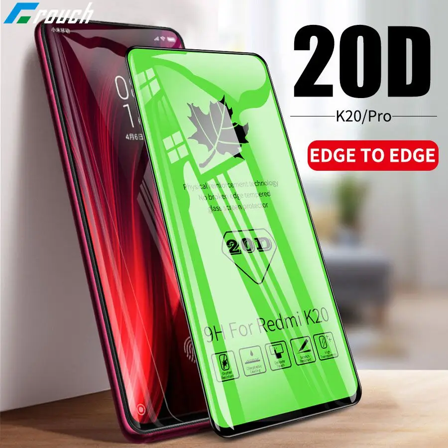 

Crouch 20D Full Curved Tempered Glass For Xiaomi Redmi Note 7 Pro Screen Protector Film For Xiaomi mi 9 se mi 8 Lite Phone Glass