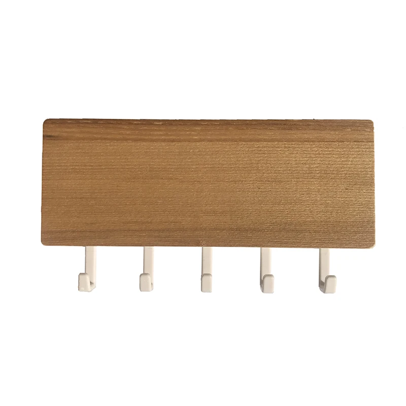 

Wooden Storage Box Door Hanging Hooks Decorative Wall Shelf Sundries Prateleira Hanger Organizer Key Racks Holder Wood Package
