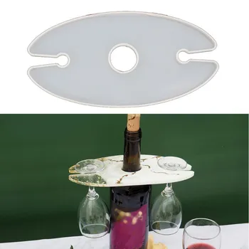 

Handmade Wine Rack Resin Mold Red Wine Glass Tray Epoxy Resin Casting Mold Bottle Bracket Cup Holder Mold Art Craft DIY Tools