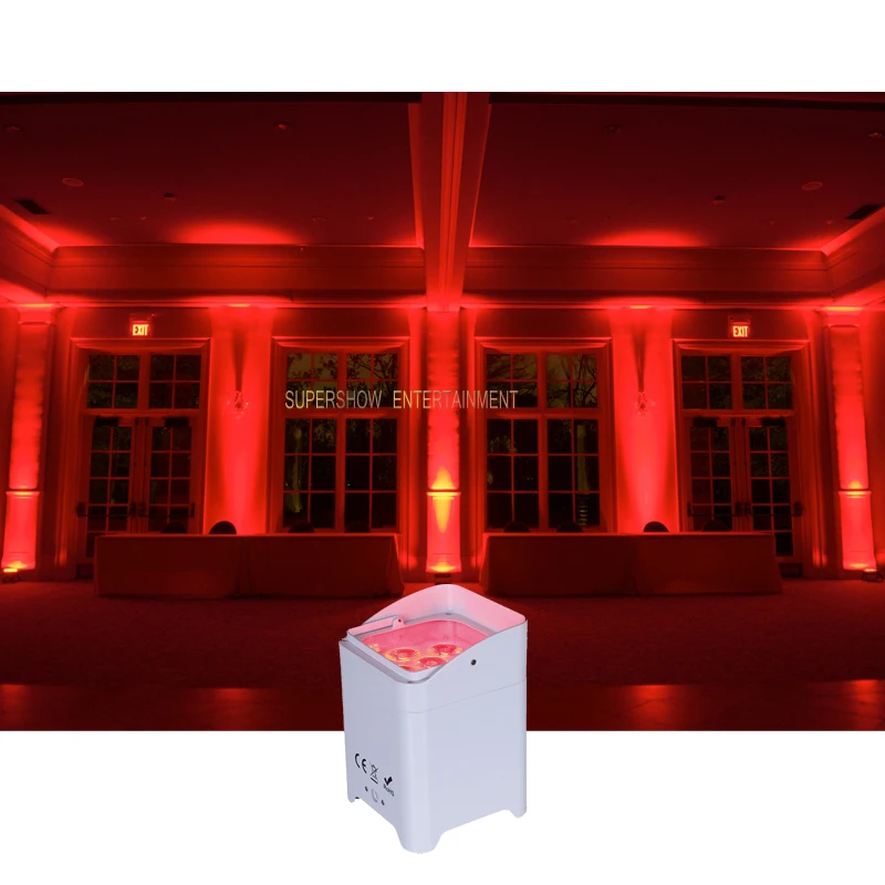 Wifi светодиодный аккумулятор Par Light 6*18 Вт беспроводное освещение RGBWA 6 в 1 с iOS и Andorid телефон приложение дистанционное управление для ночного клуба сцены