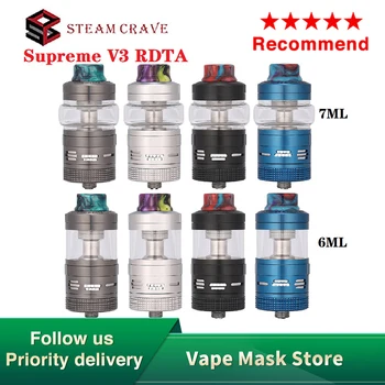 

Original Steam Crave Aromamizer Supreme V3 RDTA Atomizer 6ml Capacity 25mm Diameter Electronic Cigarette Vape Tank Vs Titan RDTA