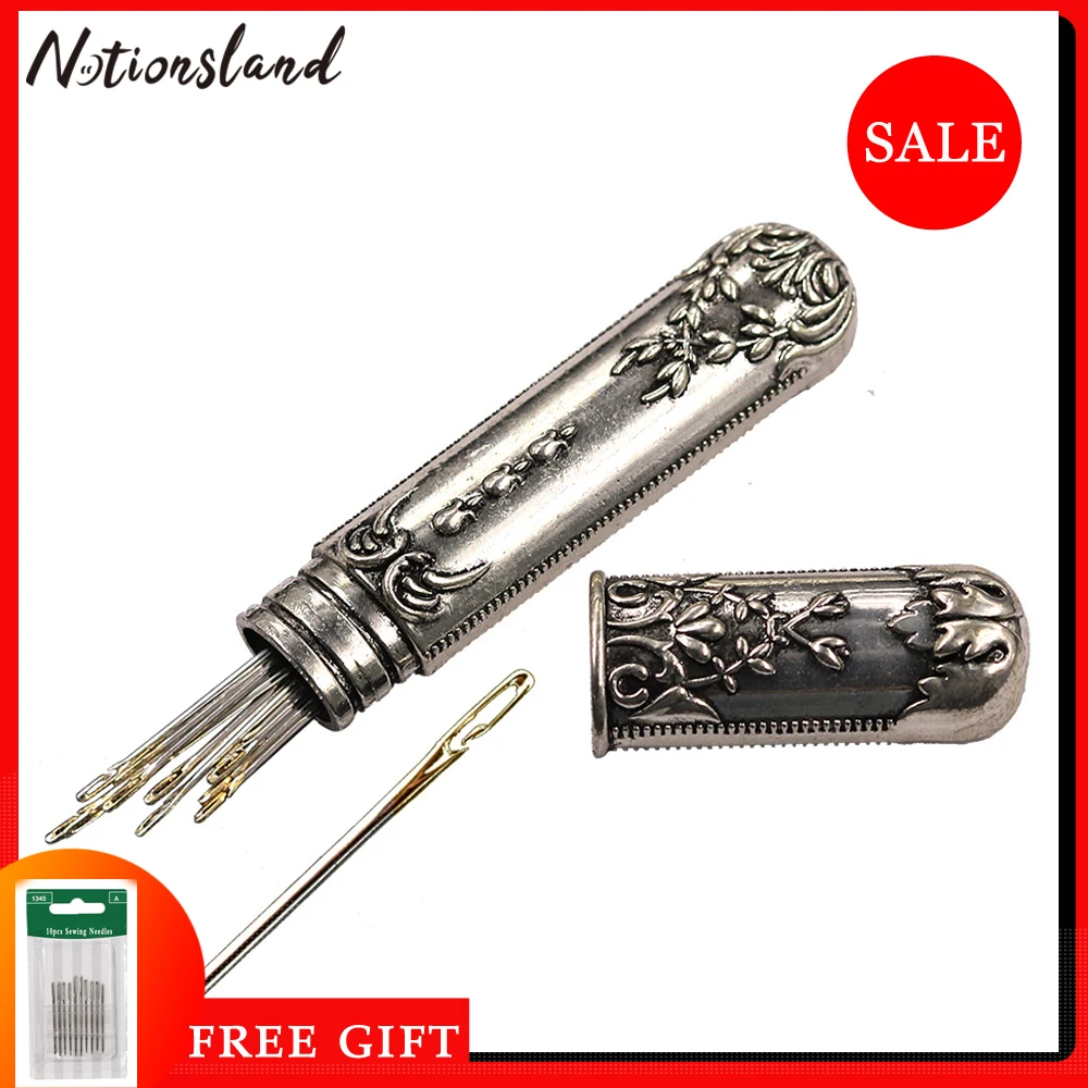 

24 pcs/set Stainless Steel Sewing Needles&Needle Case Big Eye Self Threading Needle Household Embroidery Darning Sewing Tools