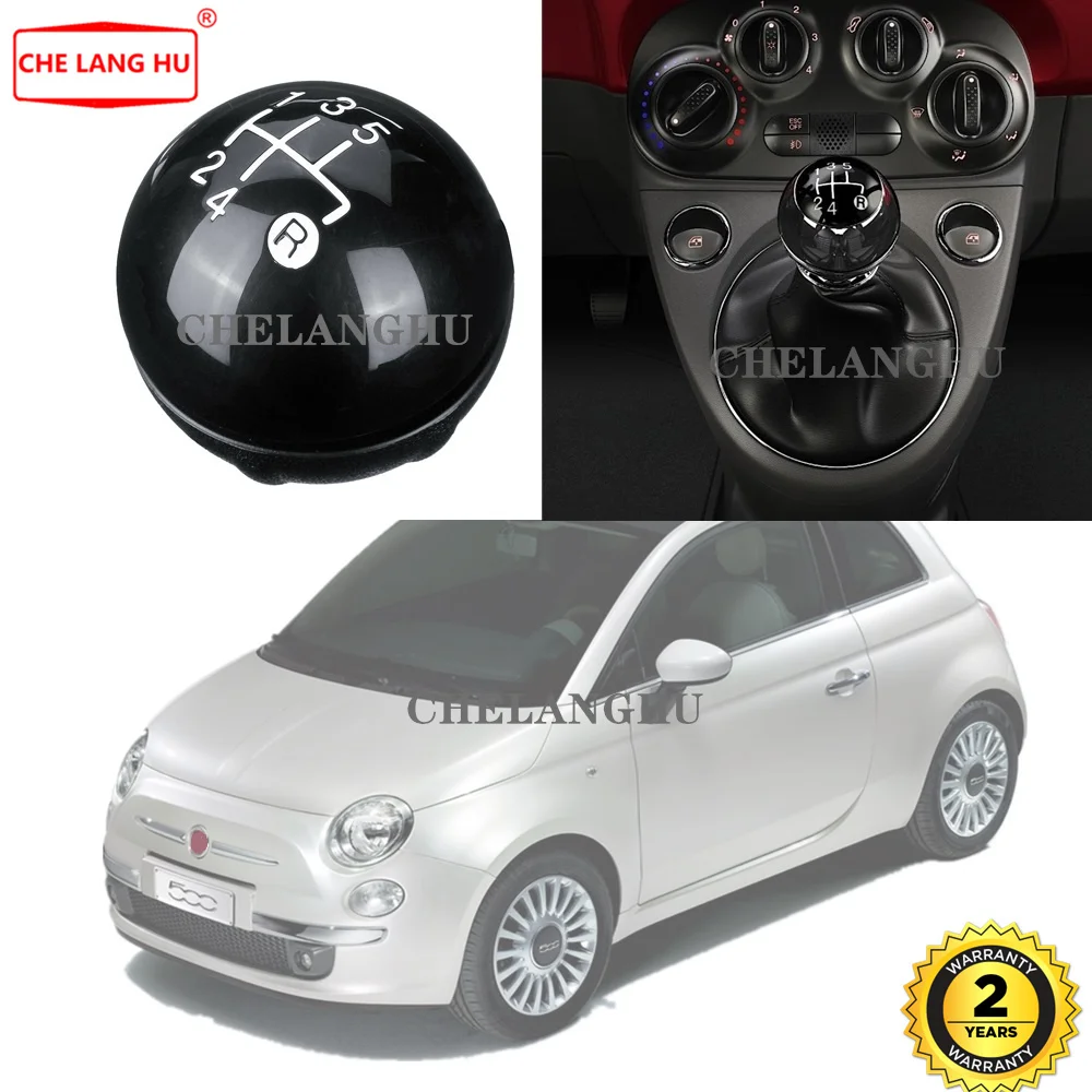 Для Fiat 500 2007 2008 2009 2010 2011 2012 2013 2014 2015 авто-Стайлинг 5 Скорость Шестерни ручка