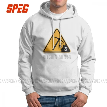 

Man Hooded Sweatshirt Bitcoin Miner Mining Pure Cotton Classic Casual Hoodie Pullovers