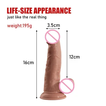 Big dildo soft and sexy huge big penis sex toys for women with powerful suction cup butt plug massager clitoral stimulator 4