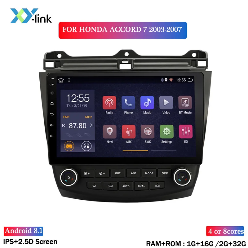 Android 8,1 автомобильный dvd gps мультимедийный плеер для Honda ACCORD 7 2003-2007 автомобильный dvd Навигатор Радио Видео Аудио плеер