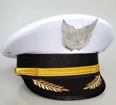 International Air Line Uniform suits Shirt+ pants male captain uniform pilot Clothing aviation school College Garment - Цвет: White Hat