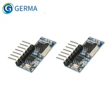 Grema 2 pces 433 mhz rf receptor módulo de código decodificador aprendizagem 433 mhz sem fio 4 ch saída para controles remotos 1527 2262 codificação