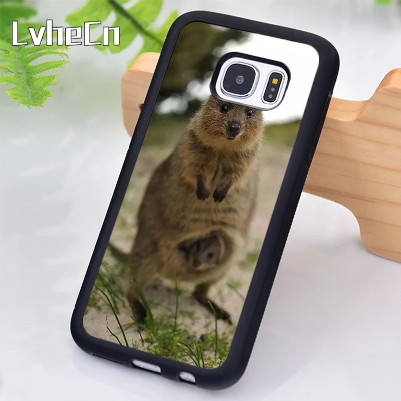 LvheCn CUTE ANIMAL QUOKKA AND BABY Phone Case For Samsung Galaxy S9 S8 S10 Plus Lite S6 S7 Edge S5 Note 5 8 9 10 Coque |