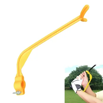 

Practice Guide Golf Swing Trainer Beginner Alignment Golf Clubs Gesture Correct Wrist Training Aids Tools Golf Accessories yello