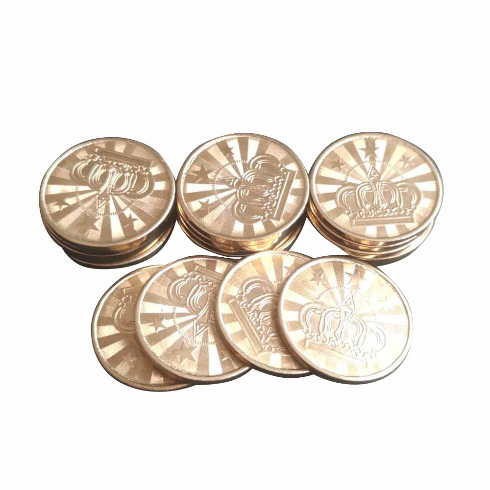 100pcs 25*1.85mm Brass Token Coin Arcade Game Machine Coin Pentagram Crown  Token Coins - Coin Operated Games - AliExpress