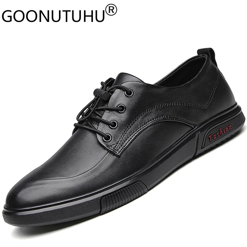 Fashion Men's Shoes Casual Genuine Leather Flats Male Luxury High Quality Sneakers Waterproof Platform For Men Size 38-47 |